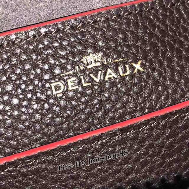 Delvaux經典Cool Box荔枝紋手提女包 德爾沃專櫃手提肩背手袋女包 bxs1034